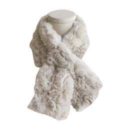 SKSL013 manufacturing warm scarf scarf design gray rabbit hair thickening warm plush cross scarf center SKSL013 manufacturing warm scarf scarf design gray rabbit hair thickening warm plush cross scarf center